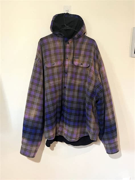 balenciaga flannel sweatshirt.